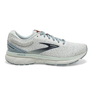 Brooks Trace Road Running Shoes - Womens, Grey/Blue/Black | IE-PTZ618750